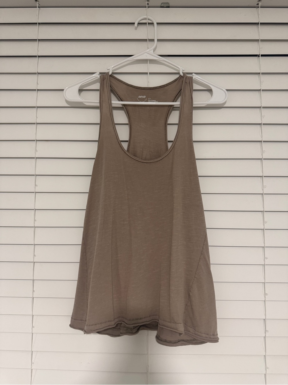 aerie Taupe Scoop Neck Racerback Tank